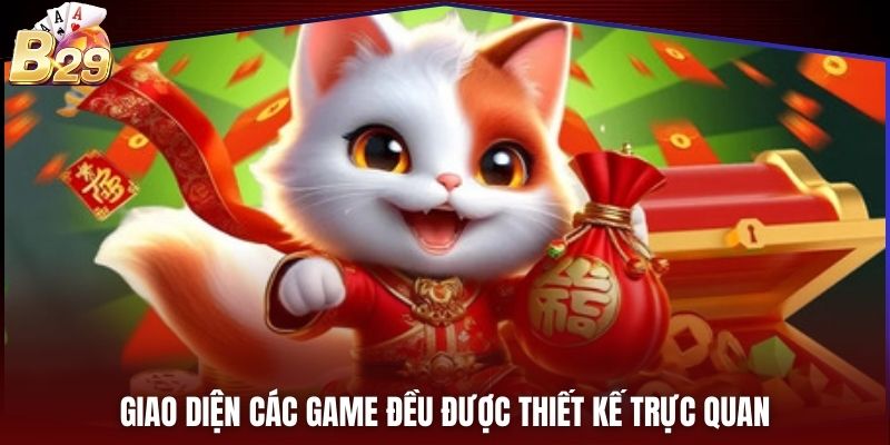 Giao diện các game đều được thiết kế trực quan