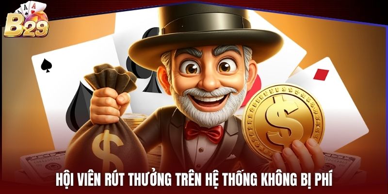 Hội viên rút thưởng trên hệ thống không bị phí