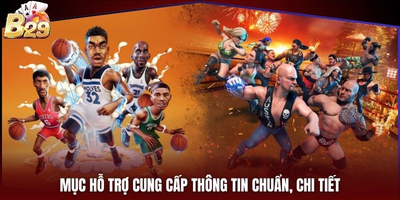 Mục hỗ trợ cung cấp thông tin chuẩn, chi tiết